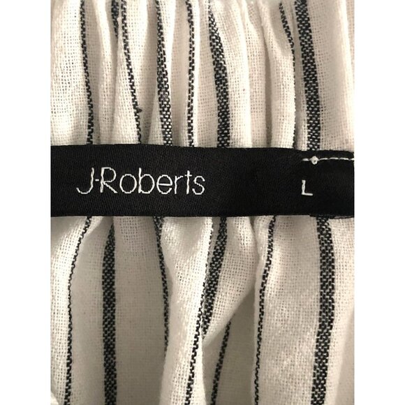 J. Roberts Size Large Off Shoulder 3/4 Tie Sleeve Flowy Boho Top - Picture 13 of 14